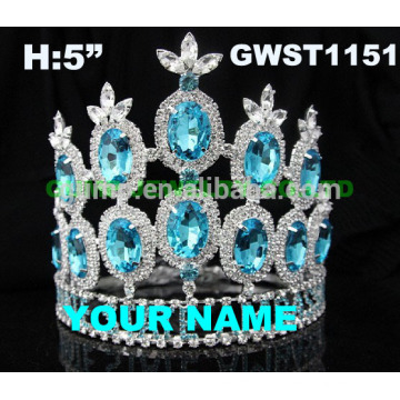 Tiara personalizada colorida alta e coroa com algum logotipo